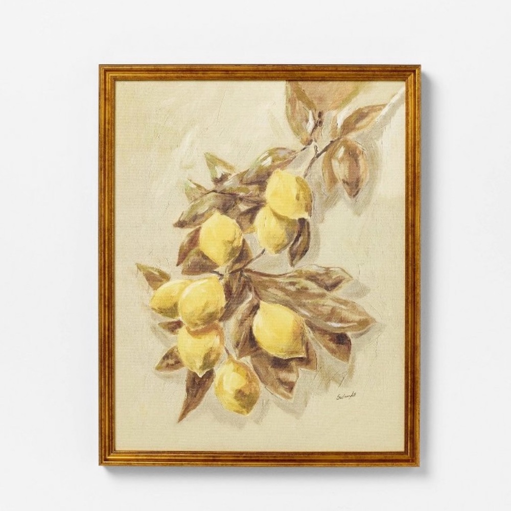 16"x20" Lemons Vintage Framed Wall Art - Threshold designed with Studio McGee